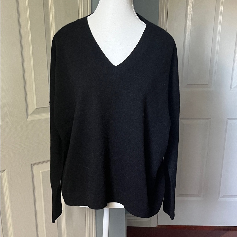 JCrew Black V-Neck Sweater